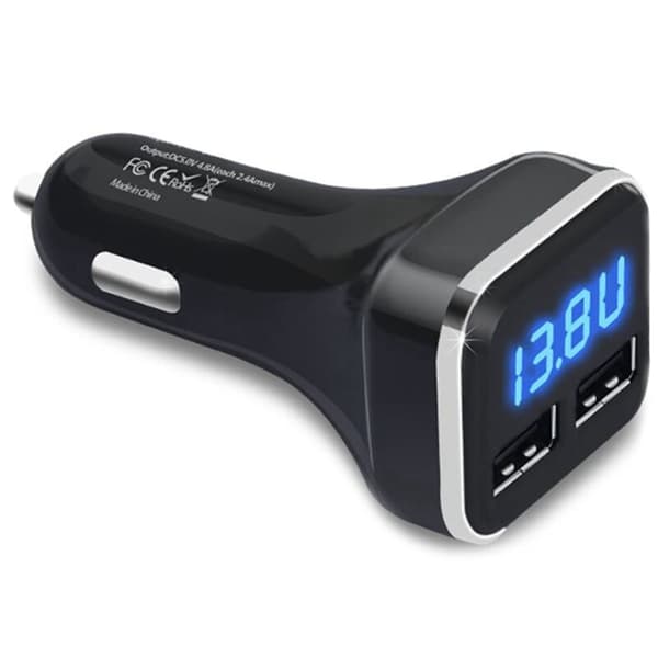 3X billader voltmeter batterimonitor med LED spennings- og strømdisplay, for / Xs, Galaxy S20 S10