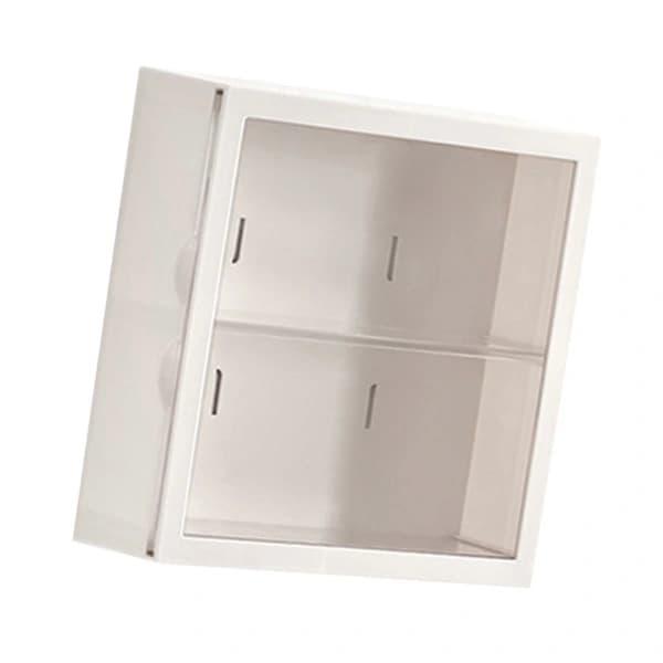 Wall Mounted Display Cabinet Blind Box Figures Display Case Craft Storage Display Rack Dustproof Doll Toy Storage Box White
