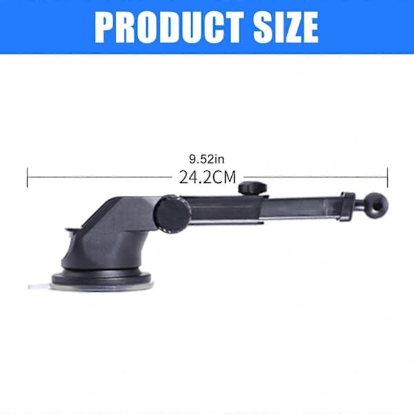 Universal Car Dashboard Mount with Powerful Suction Cup & 360 Degree Rotation, Heat Resistant for Secure Phone Navigation