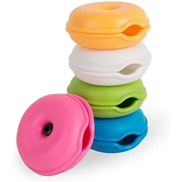 Kabelholder Kabelopruller 5-pak Høretelefonholder Boks Sammenfiltringsfri Strømkabel Forkorter Organizer Kabelopbevaringspose Kabelhåndteringspose