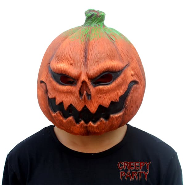 Lyxiga Halloween-maskeraddräkter Pumpahuvudmask (Pumpa)