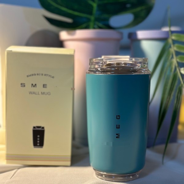 Termokopp Varm Kaffe Isolert Termokopp Sportsvannflaske med Mellomlag Vann Hvit Termokopp 350ml Green