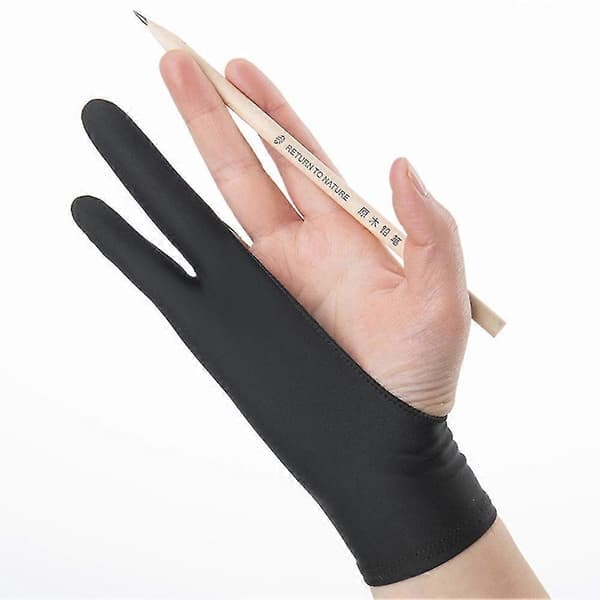 10-pack Artist Drawing Gloves with 2 Fingers for All Graphic Tablets Digital Drawing (s)