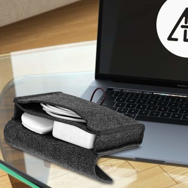 Filtförvaringsväska, organiseringsficka, laddare för Magic Mouse, kabel, hårddisk