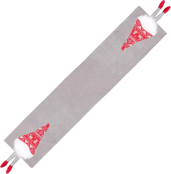 Christmas Table Runner, Santa Gnome Tablecloth Decorative Tablecloth 212x34cm_yux