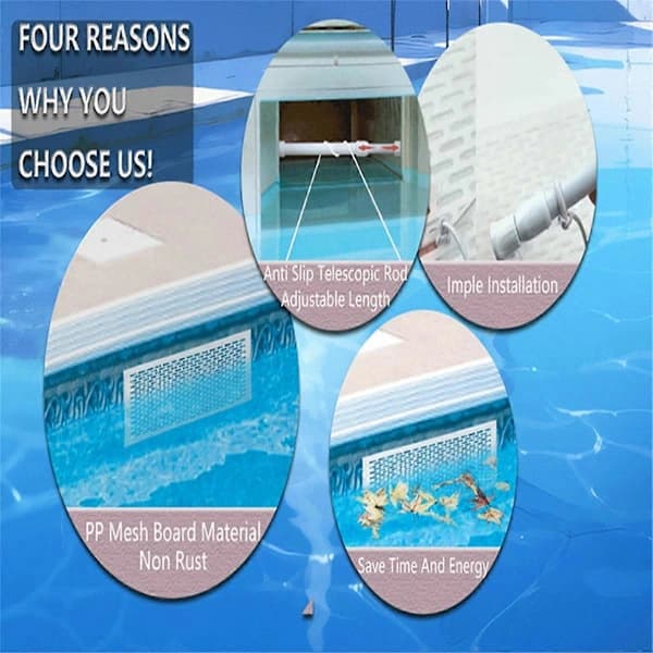 Skimmer Skydd Kit Pool Skimmer Nät Lövfångare Sköld