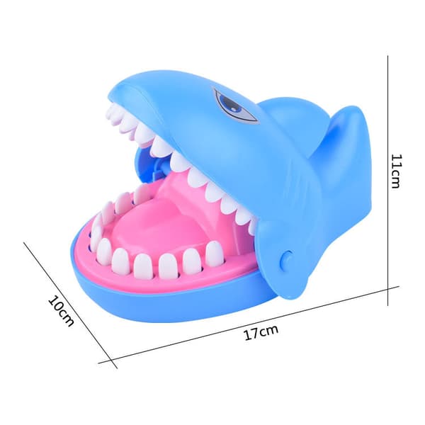 Biting Finger Shark Creative Game Interactive Toy (Blue)