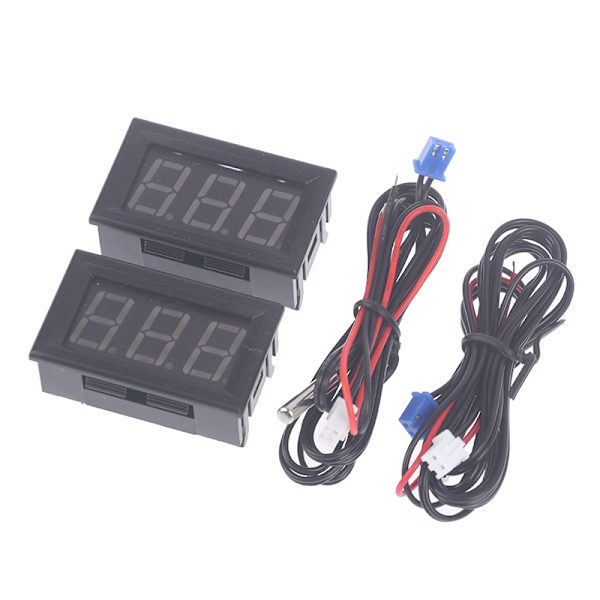12V LED Digital Termometer Bilinkubator Akvarium Temp - Perfekt Röd Red