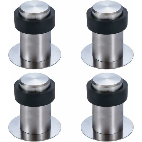 Selvklebende dørstopper på gulvet 6 cm i rustfritt stål dørstopper dørstopper (4-pakning) KLB