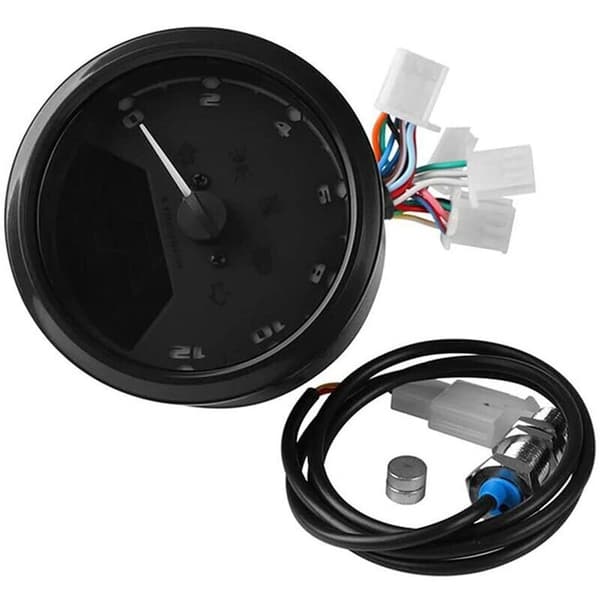 Motorcycle Odometer LCD Digital Speedometer Tachometer Gauge 12V with Night Light Universal Fit Most Motorcycles
