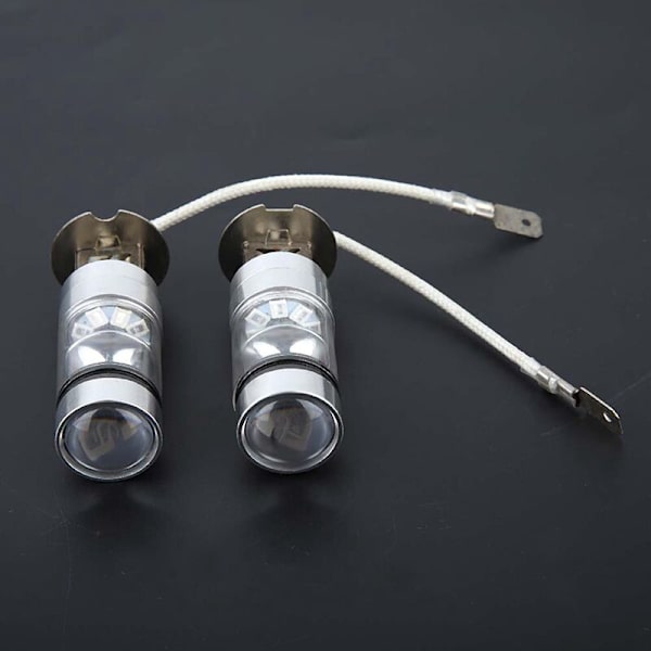 2x H3 6000K Blå 100W LED-frontlykter Kit Tåkelys Billamper