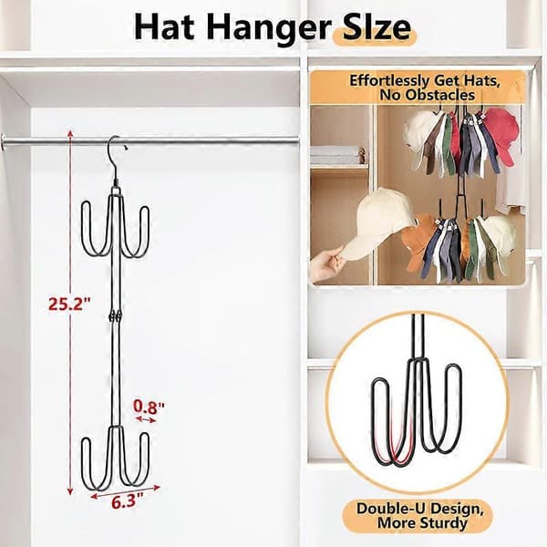 Hattehylde til garderobe, hatorganisator i rustfrit stål, hattehylder