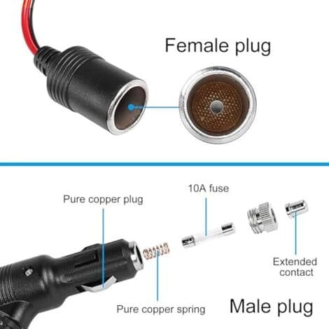 Dobbelt cigarettænderstik med afbryder, cigarettænderfordeler, 12V/24V cigarettænderadapter, til bil, motorcykel