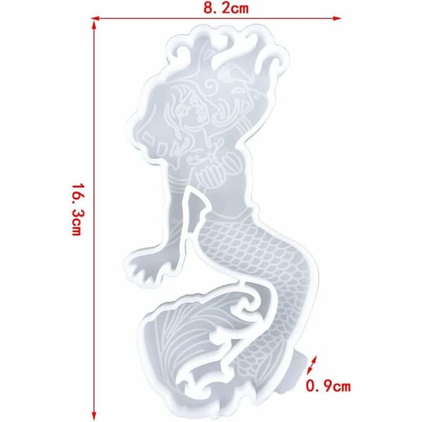 Mermaid Resin Mold Silicone Mold Epoxy Coaster Mold for Coaster Making DIY Bowl Mat (Coaster Mold)