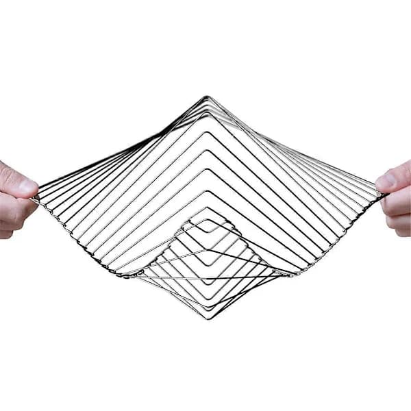 Square Wave - Fascinerende kinetisk vindspinner, magisk beroligende kunst sølv