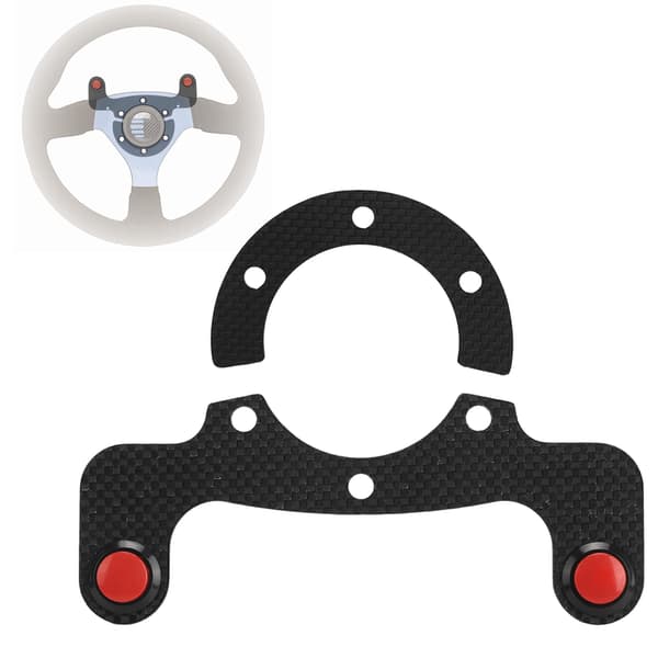 Carbon Fiber External Horn Button Kits for MOMO/OMP/Nardi/Sparco 6-Bolt Steering Wheel Double Button