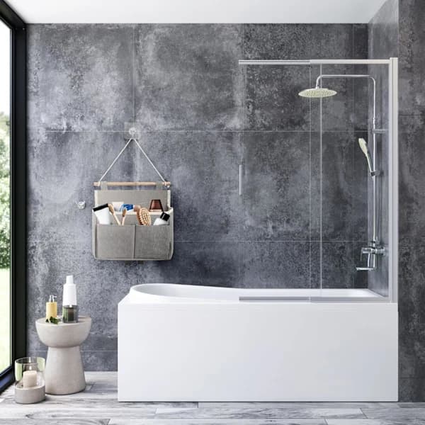 2 Pcs Wall Mounted Storage Bags, High Capacity Storage Bag with Pockets, Waterproof Linen Hanging Storage, Hanging Organizer (Black)