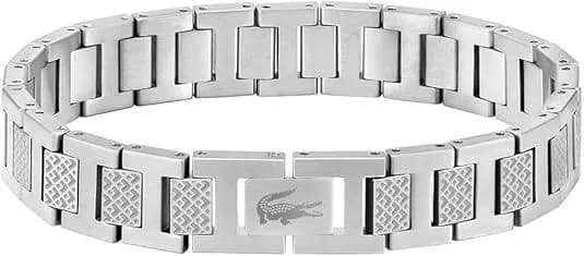 Armbånd i rustfritt stål med Petit Piqué-design – For både ham og henne-FX- sølv silver