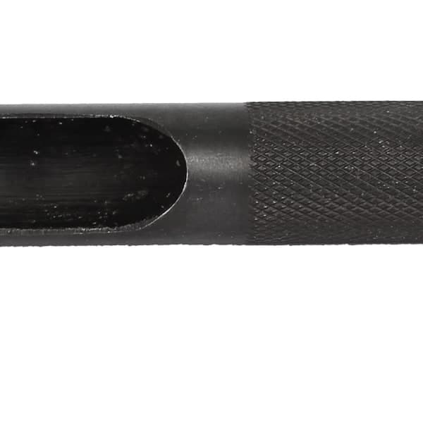 15 mm diameter metallhålstans med räfflat skaft för läderpackning och rem