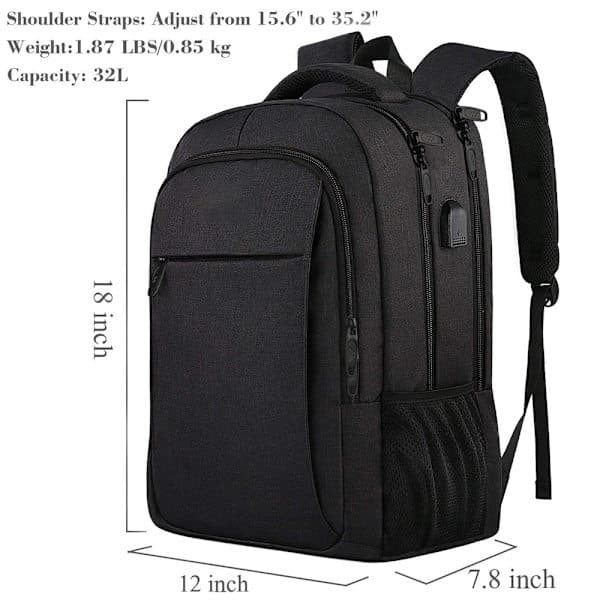 Overdimensioneret rygsæk med laptoprum til 18-tommer laptop