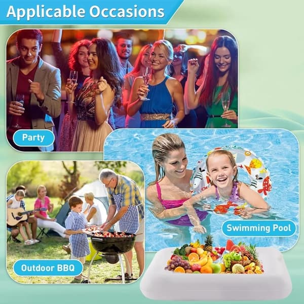 60 x 60CM Inflatable Drink Cooler, Inflatable Beer Cooler, for Beach Theme Party Decorations