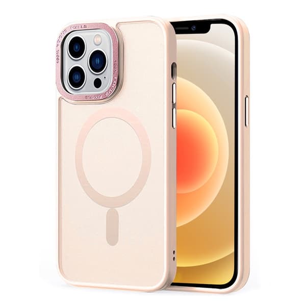 iPhone 12 Pro Max Deksel MagSafe Hybrid Matt Rosa 50 50