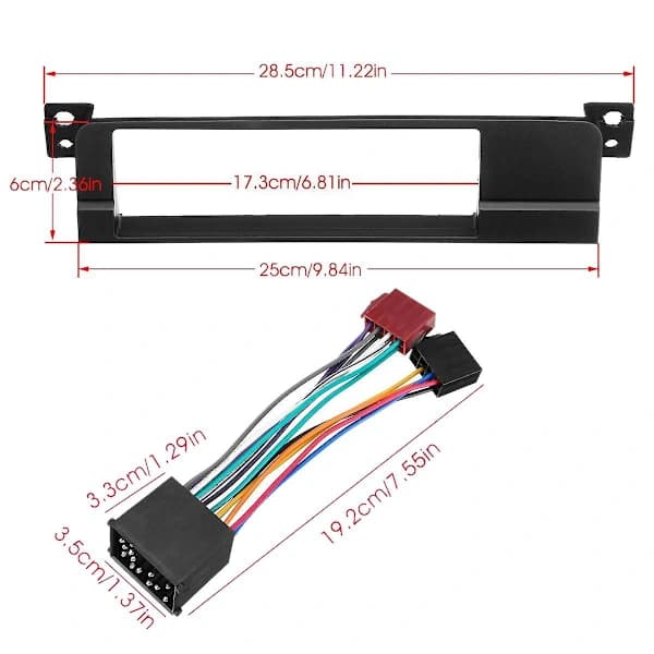 Bilradio Fascia Adapter Panel til 3-serie E46 1998-2005 CD DVD Stereo Ramme Installationssæt