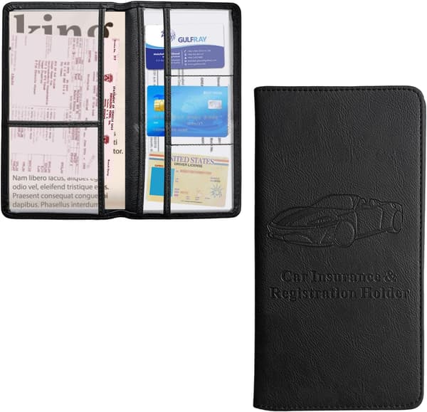 Car Registration and Insurance Holder, 9.4''×5.1'' Auto Card Document