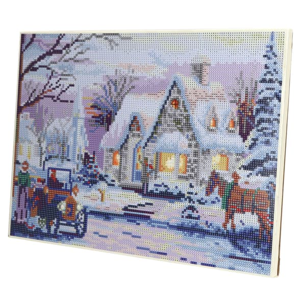 LED Diamond Painting Light Snow Pattern Diamond Embroidery Craft Home Wall Decoration