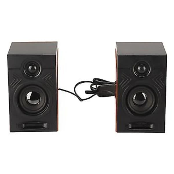 PC Speakers HiFi Deep Bass Adjustable Volume Plug and Play Desktop Speakers for TVs Computers Laptops Phones