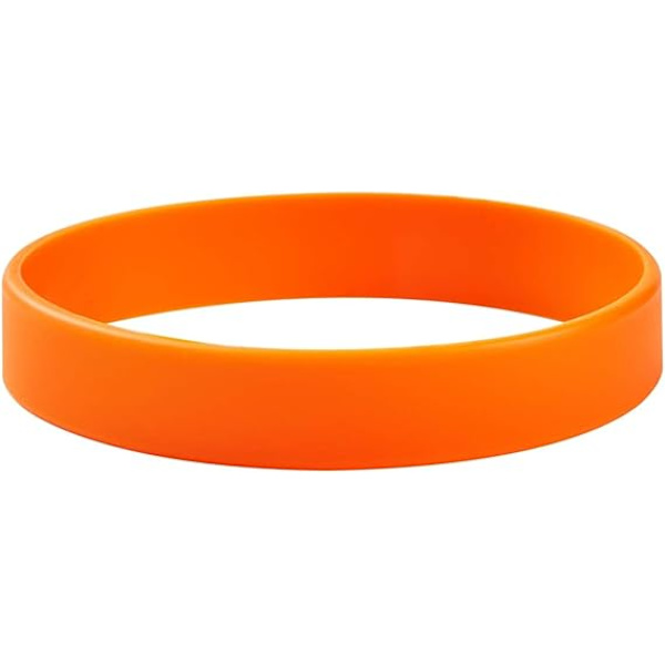 Yellow Wholesale 6 Pcs/Pack Solid Color Rubber Band Silicone Bracelet