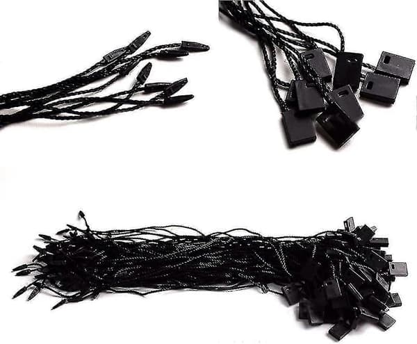 1000 stk. Hengelappsnøre, Nylon Snap Lock Pin Loop Feste Krokbånd Enkel Rask