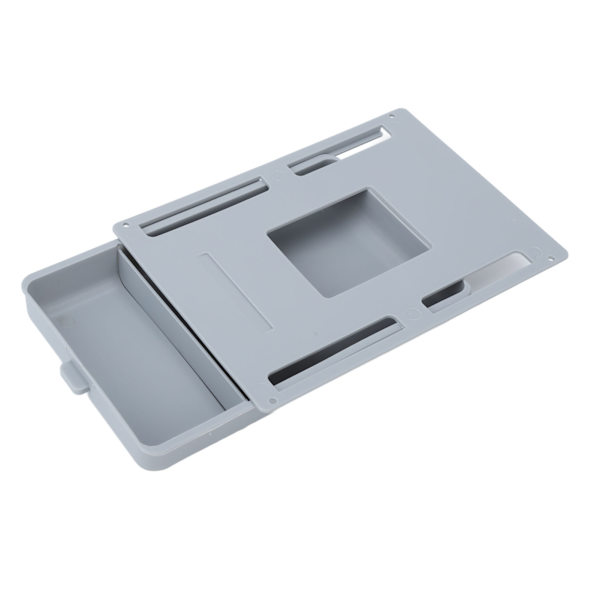 Desk Drawer Grey Compact Multifunctional Self-Adhesive Under Desk Handle Storage