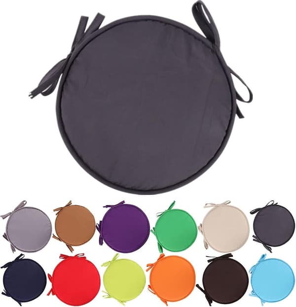 Runde innendørs/utendørs stolputer - Fargerike komfortable hage- og terrasseputer (30 cm diameter)