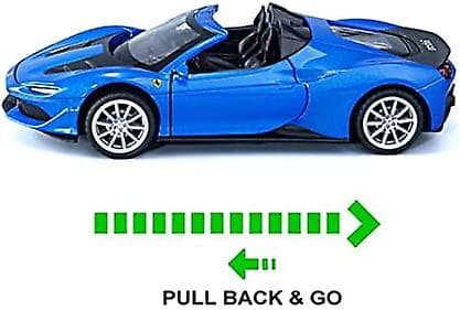 J50 Roadster Metal Støbt Legetøjsbil 1/32 Træk Tilbage Bil Med Lys Og Musik (blå)