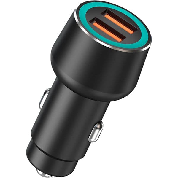 USB-biladapter til cigarettænder, hurtigopladning 100W, USB-biloplader til telefonstik