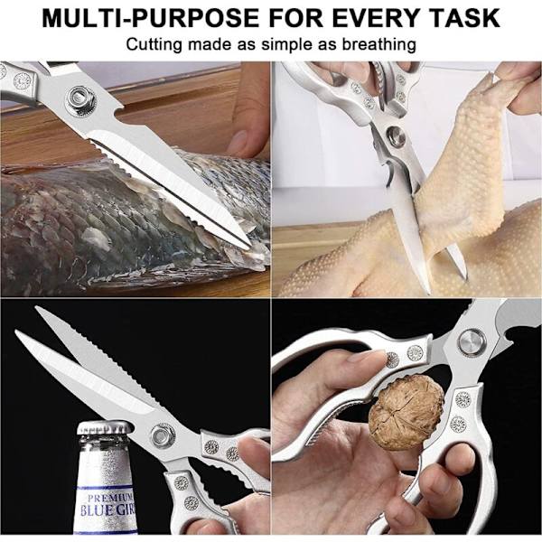 Kitchen Shears, Heavy Duty Kitchen Scissors, Multifunctional Stainless Steel Scissors