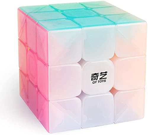 Toy Warrior W 3x3 speedcube jelly 3x3x3 magiskt kubpussel transparent rosa
