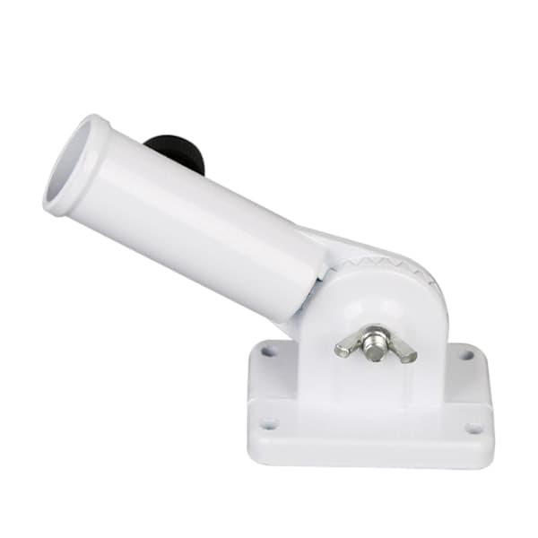 90° Adjustable Wall Flagpole Base Flagpole Mounting Bracket with Hardware Aluminum Flag Holder BH