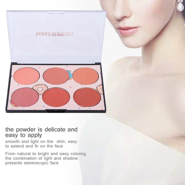 6 Colors Face Makeup Blush Long-lasting Waterproof Sweat-proof Cosmetics N01#