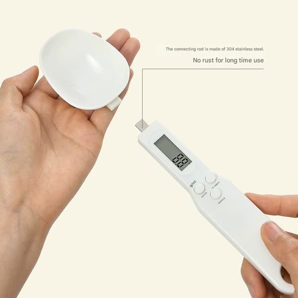 Digital Measuring Spoon — Food Measuring Spoon Scale (500g) White White