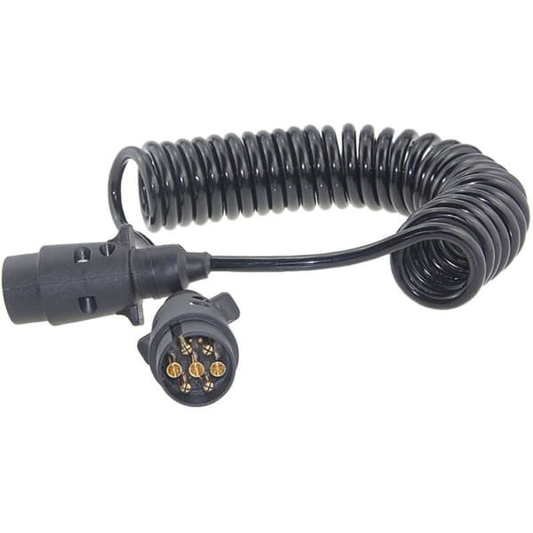 7-pin Trailer Connector Adapter Compatible with Most Vehicles, Heavy Duty Towing Cable Plug