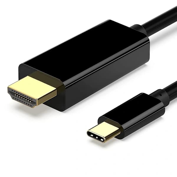 USB-C til HDMI-kabel 4K 60Hz - 1,8 meter Sort