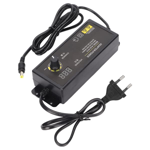Strømadapter Justerbar Spænding Hastighedsregulering 3-24V 4A 90W LED Digital Display Adapter 100-240V EU-stik