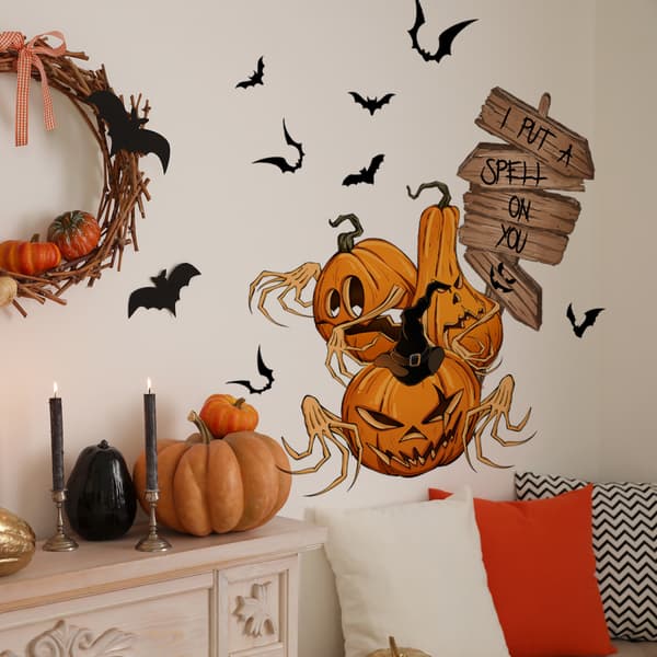 Halloween veggklistremerker, 30 x 60 cm, 2-pakning