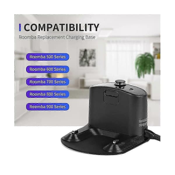Ladestasjon for IRobot Roomba E5 E6 I1 I3 I4 I6 I7 I8 500 600 700 800 900-serien Ladebase EU-plugg