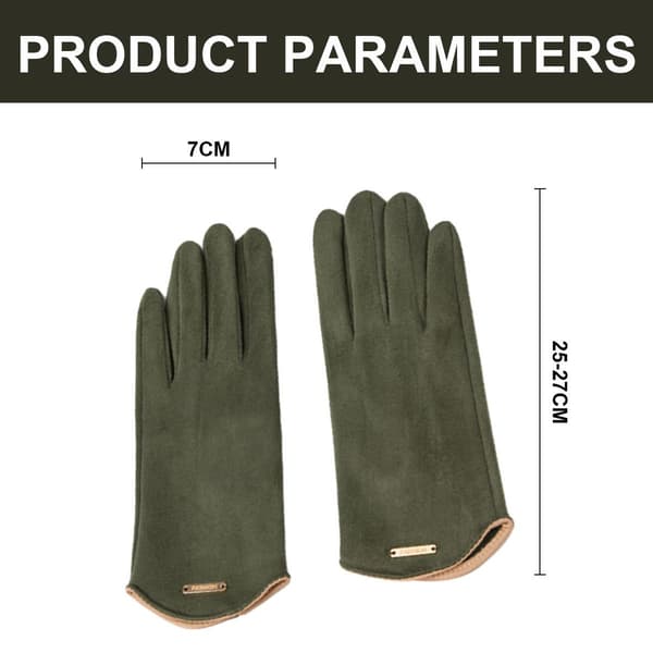 Warm Women's Winter Gloves with Sensitive Touchscreen for Texting Fingers Green KLB