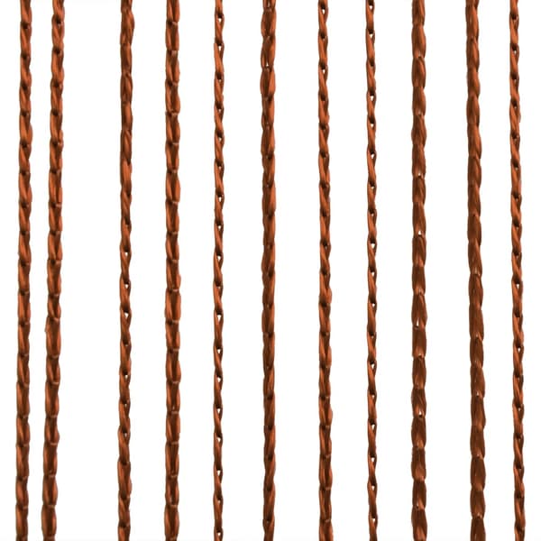 2-pak polyestertrådgardiner, rumdeler til dør eller vindue, vaskbare, kan klippes til, brun 140 x 250 cm Brun Brun