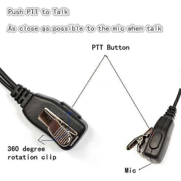 10 st G-formad hörsnäcka headset PTT med mikrofon 2-vägsradio CP040 CP200 e hörlurar