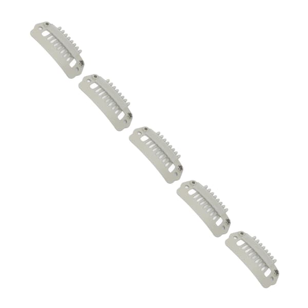 50 stk. Hårforlængerclips Sæt Rustfrit Stål DIY 8 Tænder Snapkam Parykclips Tilbehør 2,8 cm Beige